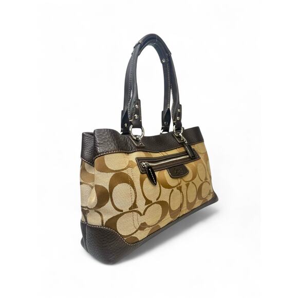 Coach Signature Penelope Jacquard Satchel - Picture 3 of 11